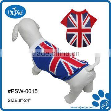 Pet t-shirt with UK flag clothes