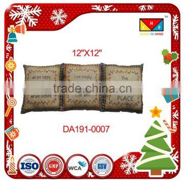HOSL Retro Cotton Linen Square Vintage Throw Pillow Case Shell Decorative Cushion Cover Pillowcase