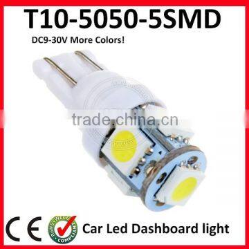 t10 5smd 505012V red white yellow blue 5050 led car signal bulb T10 led bulbs