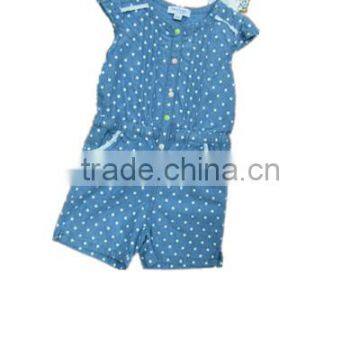 cap sleeve children soft denim romper jeans playsuit bodysuit romper jumpsuit