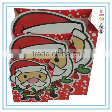 2015 Custom Santa Claus christmas paper bag gift paper bag