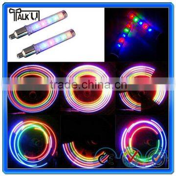 Colorful double-side flashing waterproof led bicycle wheel light for night riding, led glowing bicycle decoration wheel light