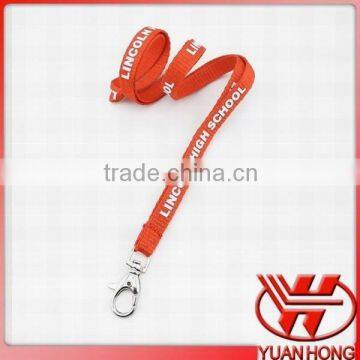 Hot selling polyester silkscreen printing thin lanyard with customized logo