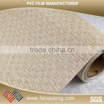 Embossed, Opaque Surface Treatment and Decorative Function Plastic Wall Covering PVC Laminates Sheet 0.10-0.50mm