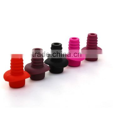 keep fresh unti-dust airtight silicone screw wine stopper