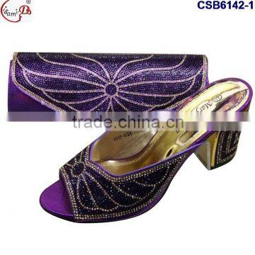 CSB6142 2016 The top latest fashion woman italy style high heel sandal shoes with bags