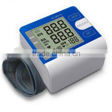 Blood pressure monitor wrist type with big LCD display XY-W01B