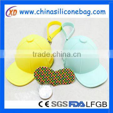 Cap shape silicone coin purse