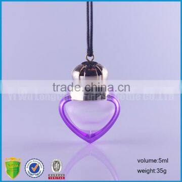 5ml Blue Heart Shape Car Hanging Air Freshener, Auto Perfume Diffuser/Heart Shaped Perfume bottle Necklace