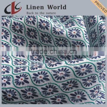 10S High Quality Printed Linen Viscose Blend Fabric photo-2