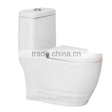 High-Efficiency 1-Piece Elongated Toilet closet siphonic dual flush toilet