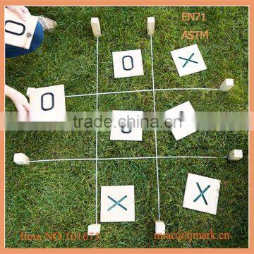 Garden outdoor game wooden tic tac toe