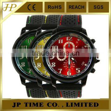 Black Military Army Quartz Analog Unisex Sport Silicone Rubber watch,rubber strap band watch