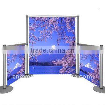 Modular Advertising barrier, aero roller banner
