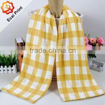 newest design personalized printed heat transfer printed softtextile plaid blanket scarf