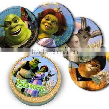 funny round metal coaster set