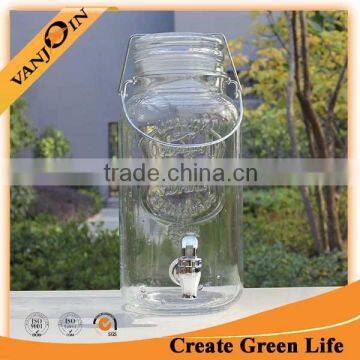 Clip Top Storage Drink Wine Beverage Dispenser Jar With Tap