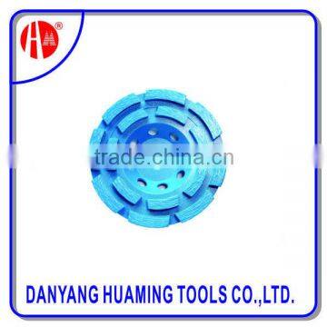 Danyang Factory diamond segments Double Row Cup Grinding Wheel for hard and soft building materials