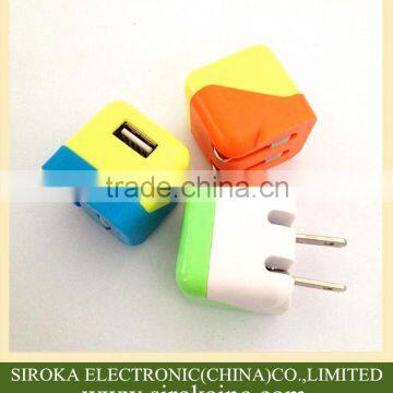 Customized Whipped Cream Color Chargers Universal 5V 1A Usb Travel Charger US Folding Plug for IPhone 6/ Samsung Smartphone photo-3