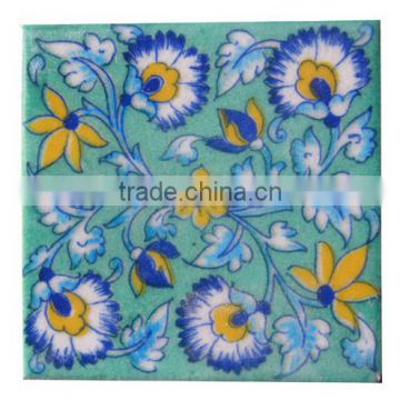 Interior Glazed Ceramic Blue Pottery Wall Tile