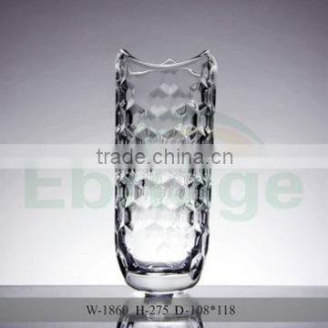 beautiful engraved glass vase