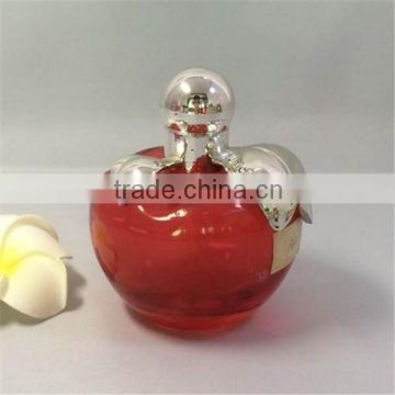 2015 new red apple perfume bottle, red bottle perfume for women, glass perfume bottle shop