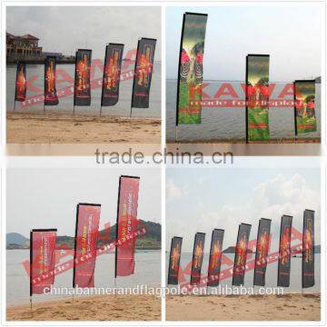 Stand flag display beach flag in rectangular shape