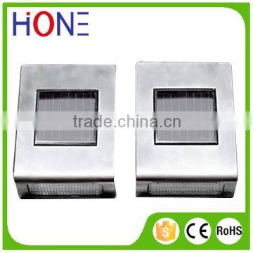 Pack of 2 Stainless Steel Wall Mounted Solar Led Lights