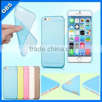 colorful PP 0.6mm thickness ultrathin transparent mobile phone case for iphone6(OBS-PG-SL60002)