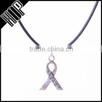 Best selling fashion metal alloy silver ribbon pendant