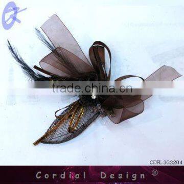 2013 Black Flowers Dress Accessories Feathers,Artificial Flower,Silk Flower