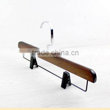 LP156 clothes hanger with velvet pants bar wooden pant hanger for Hot sale                        
                                                Quality Choice