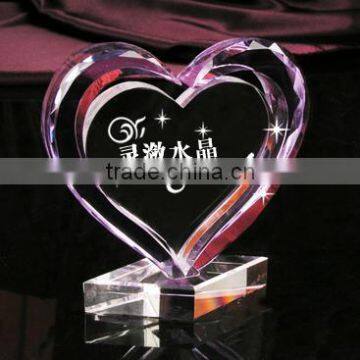 New Arrived Heart Shaped Crystal Award in Crystal Arts Hot sale in China