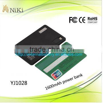 New Arrival Super Slim Credit Card Power Bank,Promotional Credit Card Power Bank 1500mah