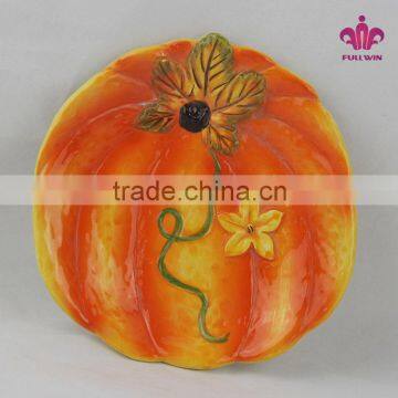 Wholesale ceramic plates,pumpkin plate for harvest decorative