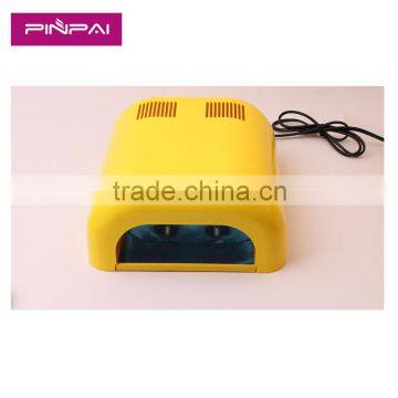 2015 most popular 613 yellow color model 36w nail uv lamp