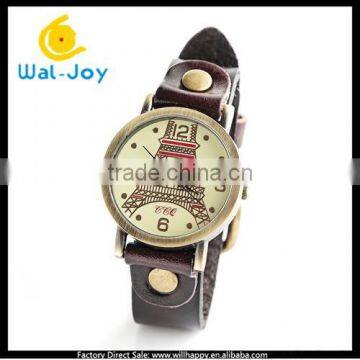 WJ-4009 a variety of men genuine leather wrist quartz watches fashion Japan movt