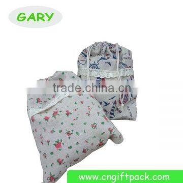 Japenese and British Style Flower Print Lace Linen Bags Full Printed