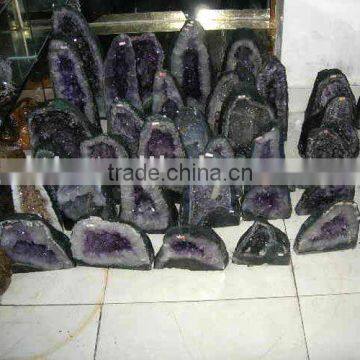 Natural Rock Amythest Crystal Geode photo-1