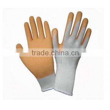 10 Gauge Hands Protective Work Cotton Knitted Latex Gloves CE EN 388