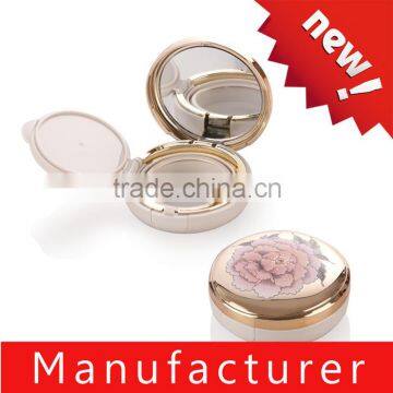 Hot sale luxury elegant round empty bb cc cushion powder case / packaging / container with mirror