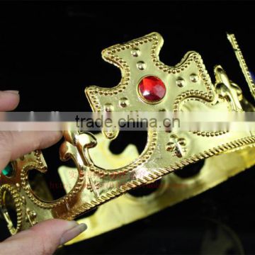 Gold Glitter plastic Tiara Hair Headband Princess Crown Women Girl Gift