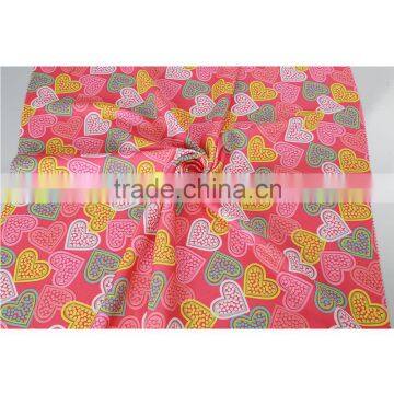 Sweet heart print polyester spandex custom print moss crepe knit fabric