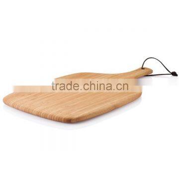 bamboo pizza cutting board with handle leather