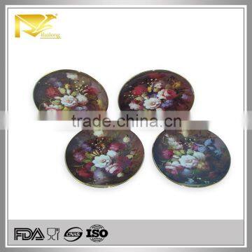 home decor 8 '' round flower ceramic restaurant wall decoration plates