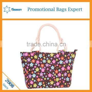 Custom Flowers Promotional Canvas Tote Shopping Cotton Canvas Bag photo-3