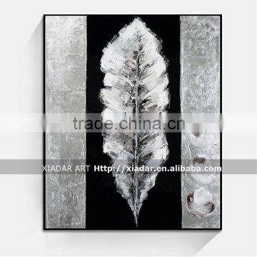 modern animal feather canvas oil painting for bedroom