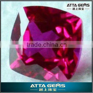 perfect cushion cutting gemstone -#8 created ruby sapphire-synthetic ruby corundum