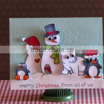 Handmade high quality chrismas card/2016 greeting card