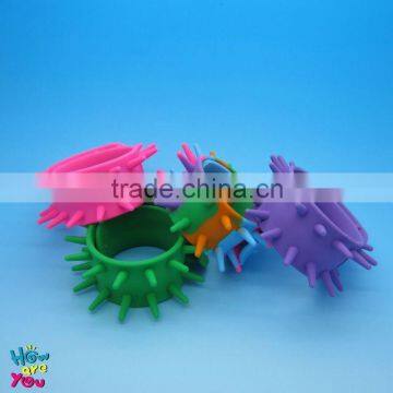 Promotional SPIKY Shape Band Silicone reflective snap bands